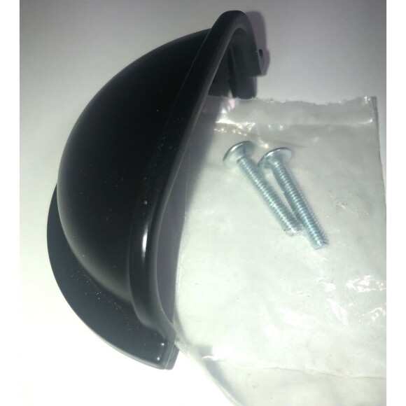 10 pcs  Cosmas Flat Black Cabinet Hardware Cup Pulls (3.0 O.C. )( 1.6" x 3.5") - Picture 6 of 7